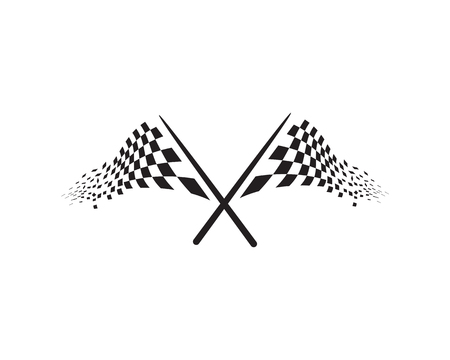 Race flag icon, simple design illustration vectorのイラスト素材