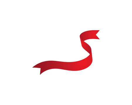 Red ribbon Vector illustration designのイラスト素材
