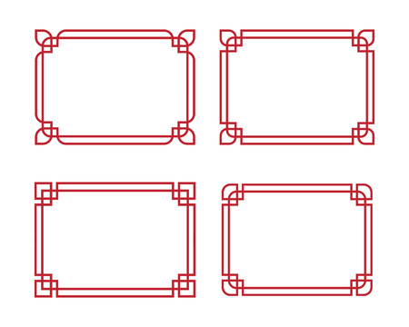 Chinese border Vector illustration design templateのイラスト素材