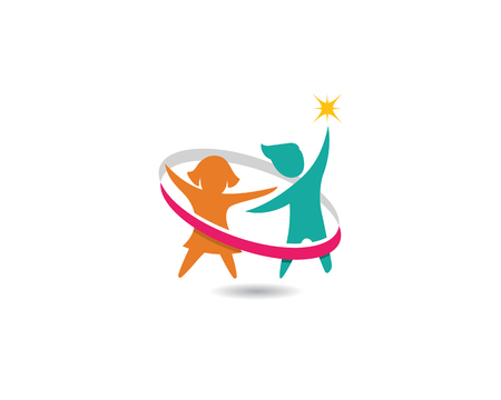 kids concept vector illustration icon designのイラスト素材