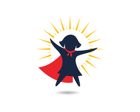 kids super concept vector illustration icon designのイラスト素材