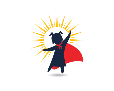 kids super concept vector illustration icon designのイラスト素材