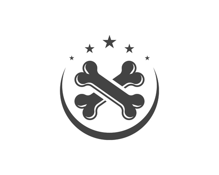 Bone vector icon, pet dog, forensics icon - Vector illustrationのイラスト素材