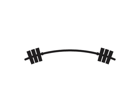 Barbel, Dumbbell Gym Icon Logo Template gym Badge, Fitness Logo Designのイラスト素材