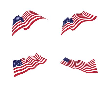 Flag american vector icon illustration design templateのイラスト素材