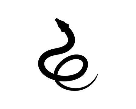 Snake icon silhouette vector illustration iconのイラスト素材