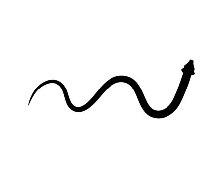 Snake icon silhouette vector illustration icon