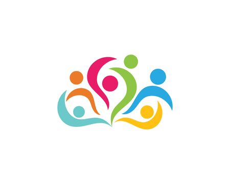 Community, network and social icon design templateのイラスト素材