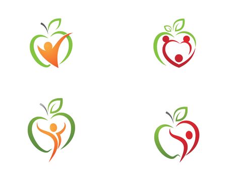 healthy apple vector design icon illustrationのイラスト素材