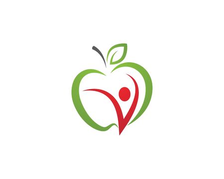 healthy apple vector design icon illustrationのイラスト素材
