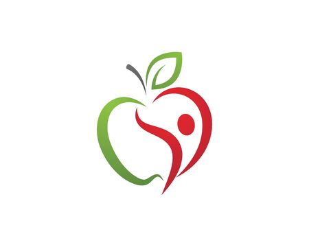 healthy apple vector design icon illustrationのイラスト素材