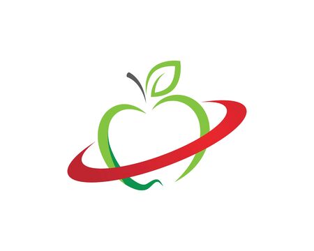 healthy apple vector design icon illustrationのイラスト素材