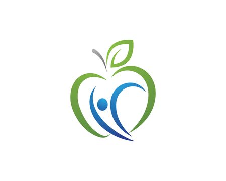healthy apple vector design icon illustrationのイラスト素材
