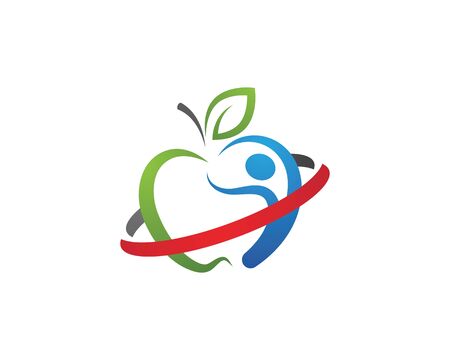 healthy apple vector design icon illustrationのイラスト素材