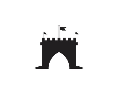 Castle vector illustration icon Template designのイラスト素材