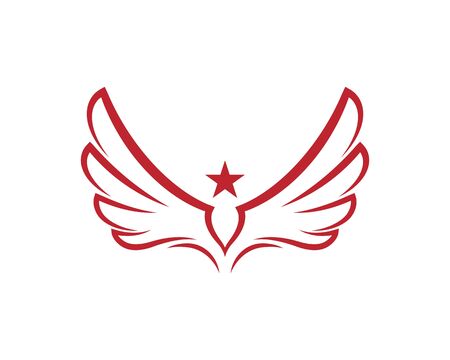 Falcon wing  Logo Template vector illustration designのイラスト素材