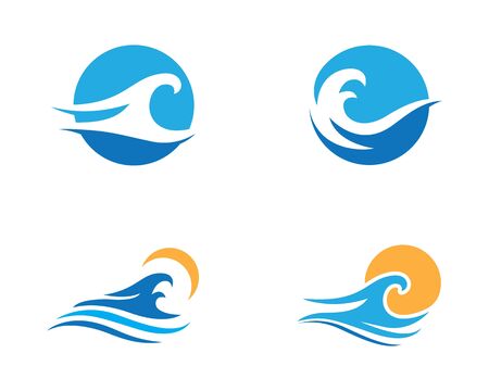 Water wave icon vector illustration design logoのイラスト素材