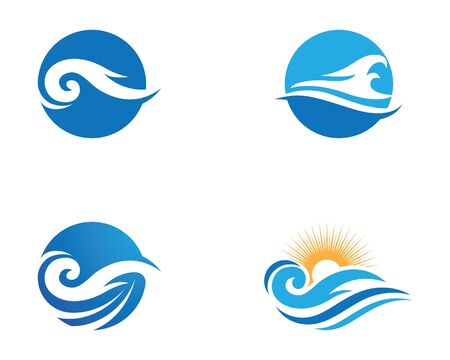 Water wave icon vector illustration design logoのイラスト素材