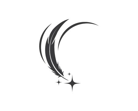 Feather pen icon template Vector illustrationのイラスト素材