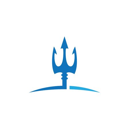 Trident Logo Template vector icon illustration designのイラスト素材
