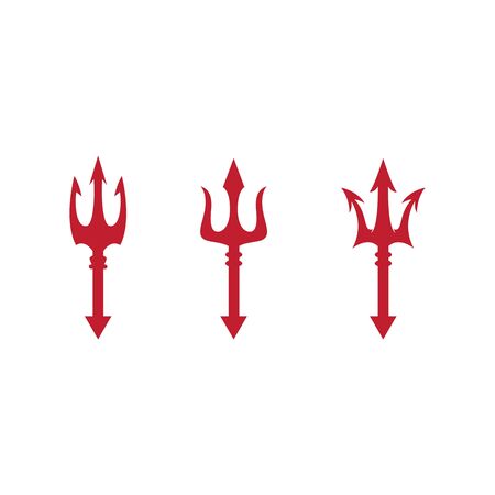 Trident Logo Template vector icon illustration designのイラスト素材
