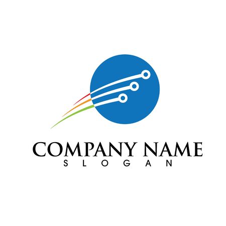 Circuit Logo Template vector illustration icon designのイラスト素材