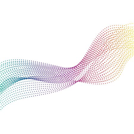 Abstract smooth color wave vector. Curve flow blue motion illustrationのイラスト素材