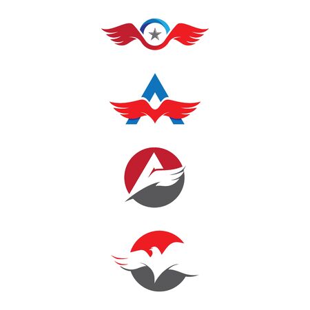Falcon wing  Logo Template vector illustration designのイラスト素材