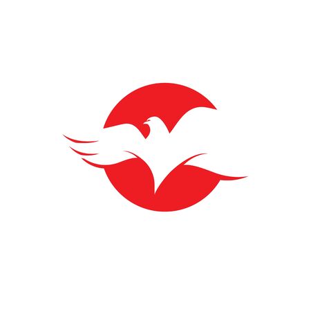 Falcon wing  Logo Template vector illustration designのイラスト素材