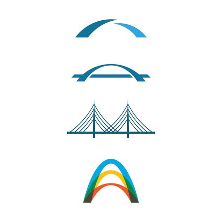 Bridge Logo Template vector icon illustration designのイラスト素材