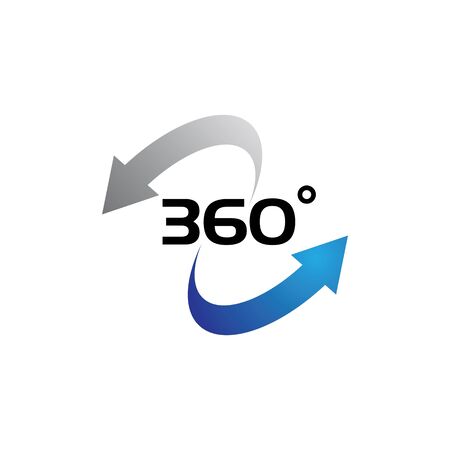 360 Degree View Related Vector Icons design templateのイラスト素材