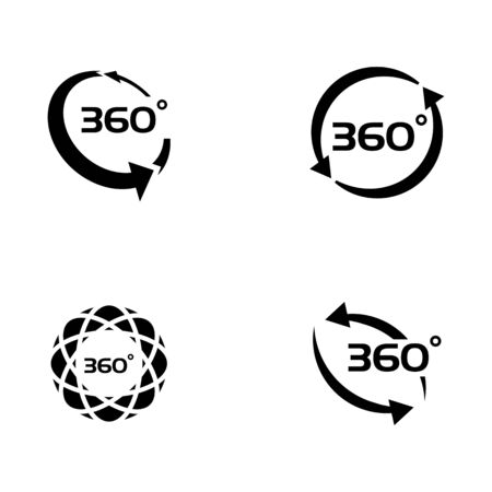 360 Degree View Related Vector Icons design templateのイラスト素材
