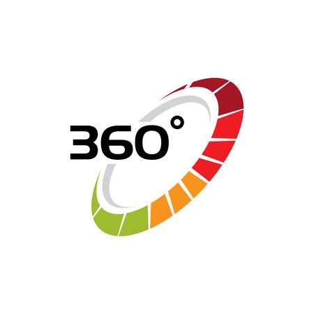 360 Degree View Related Vector Icons design templateのイラスト素材