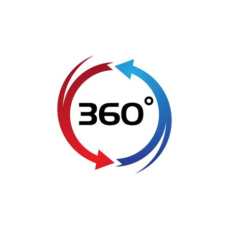 360 Degree View Related Vector Icons design templateのイラスト素材