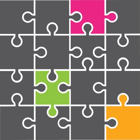 Puzzle Vector Illustration design templateのイラスト素材