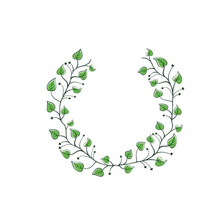 Decorative leaf romantic blossom decor stock illustrationのイラスト素材