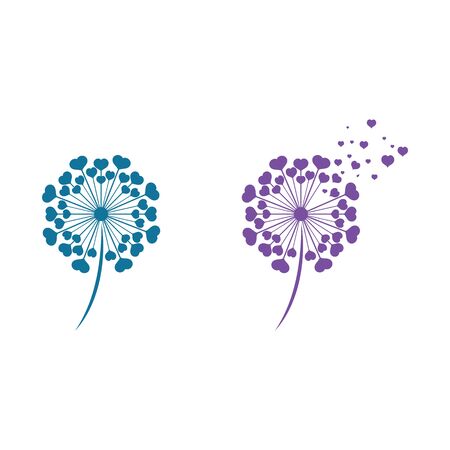 Dandelion vector icon design templateのイラスト素材