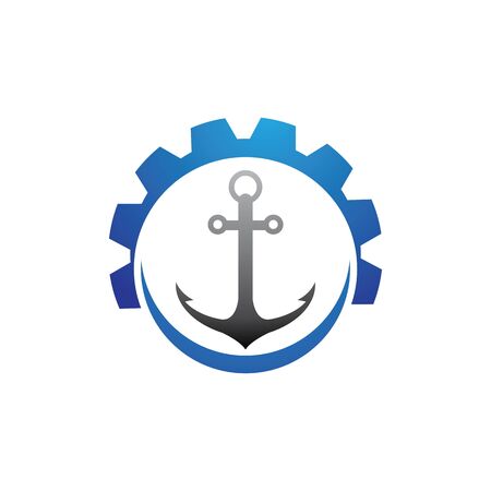 Anchor icon Logo Template vector illustrationのイラスト素材