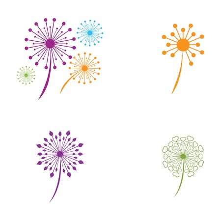 Dandelion vector icon design templateのイラスト素材