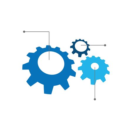 Gear Logo Template vector icon illustration designのイラスト素材