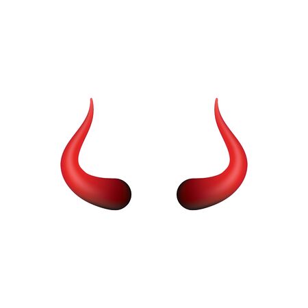 Devil horn Vector icon design illustration Templateのイラスト素材