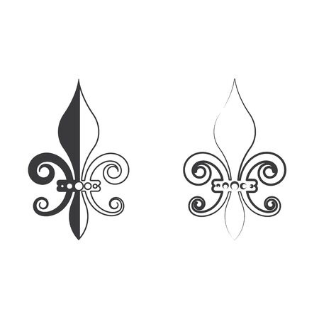 Fleur de lis vector icon design templateのイラスト素材