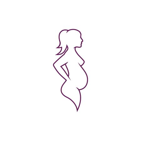 Pregnant vector icon illustration design templateのイラスト素材