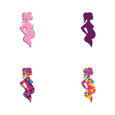 Pregnant logo template vector icon illustration designのイラスト素材