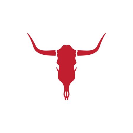 Bull Skull vector icon illustration design templateのイラスト素材