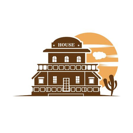 Buliding West vector icon illustration design templateのイラスト素材