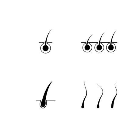 hair icon Vector Illustration design Logo templateのイラスト素材