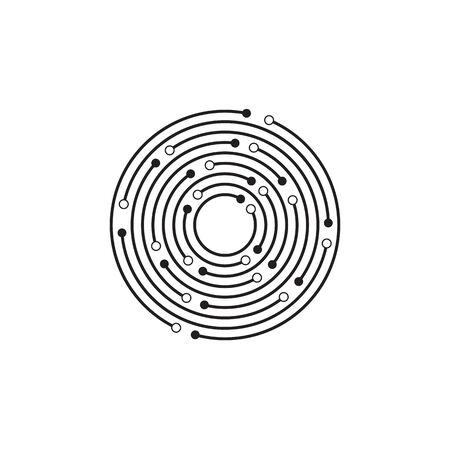 Circuit Logo Template vector illustration icon designのイラスト素材