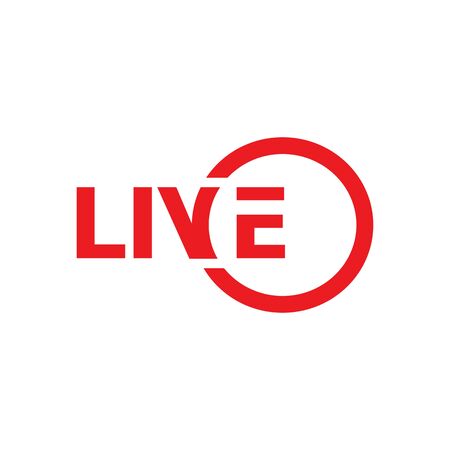 Live stream logo design. Vector illustration design templateのイラスト素材