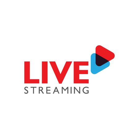 Live stream logo design. Vector illustration design templateのイラスト素材